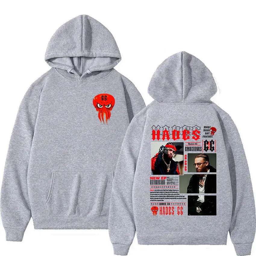 Rapper Hades 66 2025 Album Graphic Cover Hoody Men's Clothing Gothic Long Sleeve Sweatshirt Y2K Vintage Oversized Fleece Hoodies