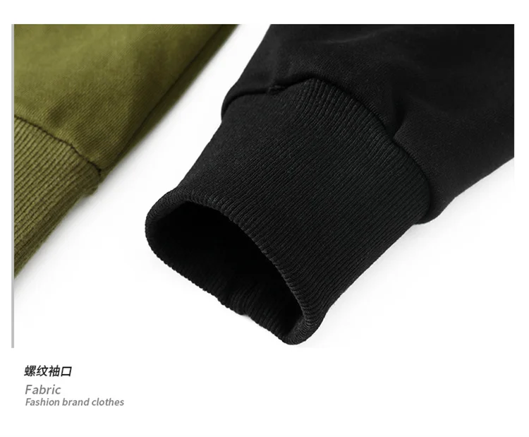Spring Autumn Men's Sweatshirts Fashion Patchwork Long Sleeve O-Neck Loose Streetwear Pullovers Casual Hoodies Sweatshirt Men