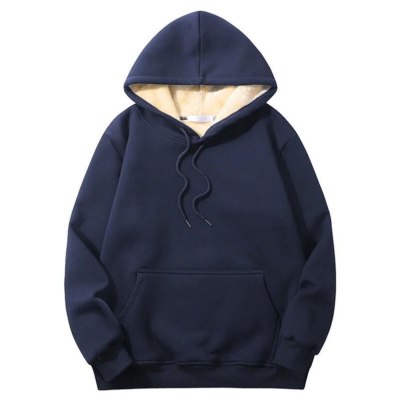 Winter Hoodies Thicken Warm Lambswool Hoodie Pants Men Sweatshirts Brand Casual Sweatshirt Fashion Thermal Windproof Unisex Sp