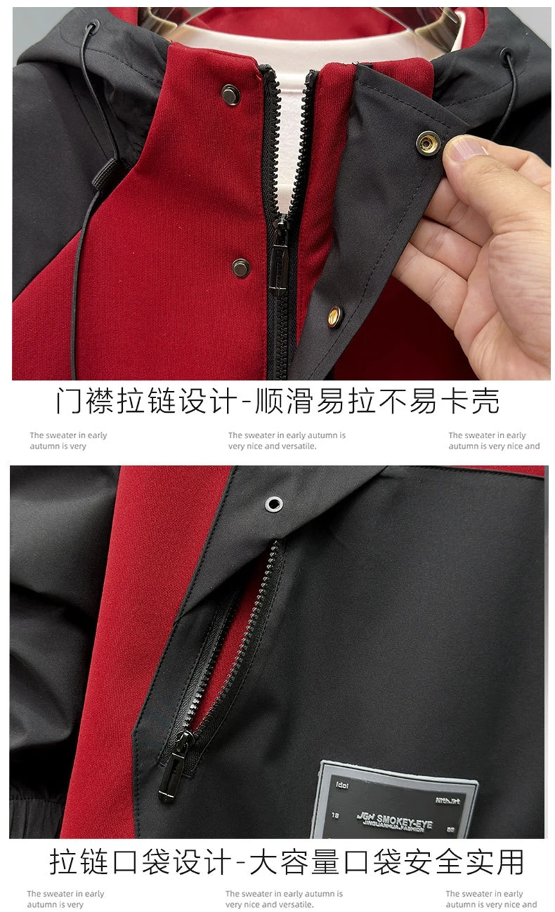 American style multi pocket workwear hooded sweatshirt men autumn casual sports oversized sweatshirt trendy 13xl 190kg 12XL 10XL
