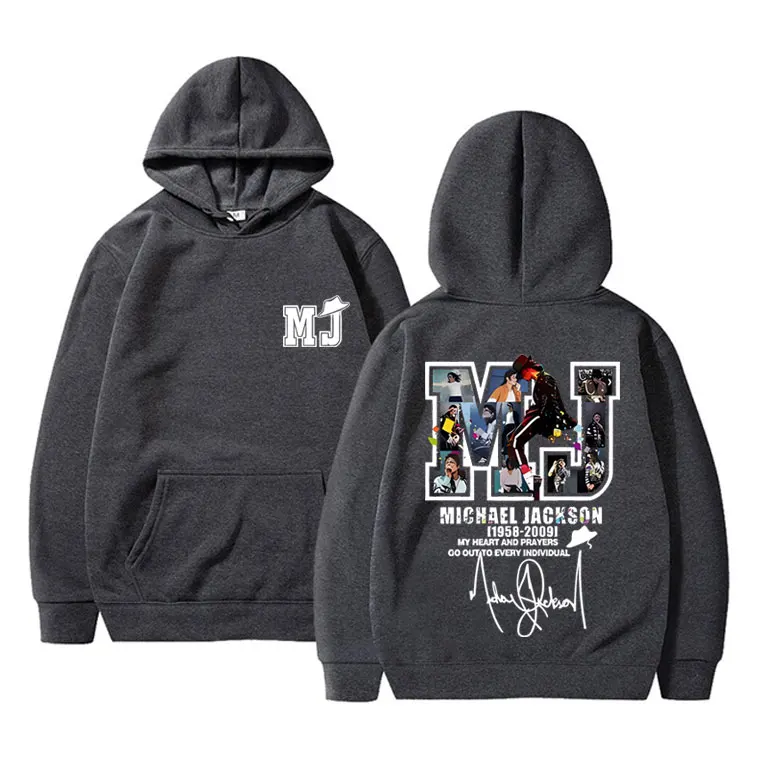Classic Vintage Michael Jackson Graphic Hoodie Men Women Hip Hop Punk Rock Oversized Sweatshirt Men's Casual Long Sleeve Hoodies