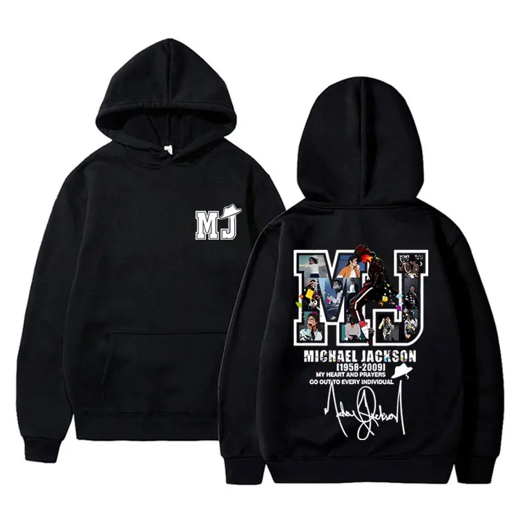 Classic Vintage Michael Jackson Graphic Hoodie Men Women Hip Hop Punk Rock Oversized Sweatshirt Men's Casual Long Sleeve Hoodies