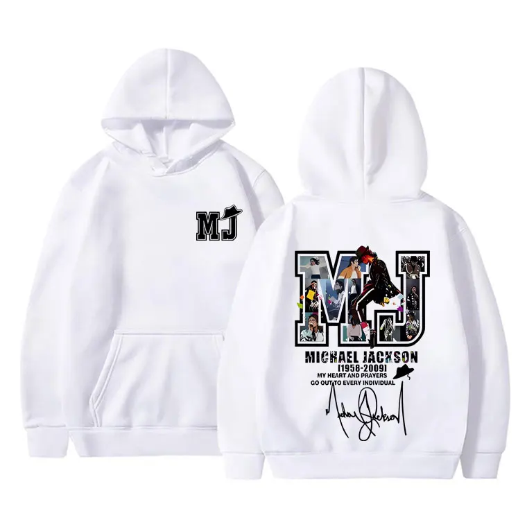 Classic Vintage Michael Jackson Graphic Hoodie Men Women Hip Hop Punk Rock Oversized Sweatshirt Men's Casual Long Sleeve Hoodies