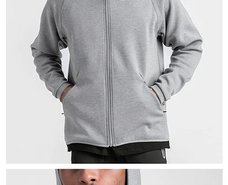 Gym Men's Hoodies Sweatshirts Hoodie Men Fitness Hooded Zipper Jacket Hoody Man Casual Sweatshirt for Male