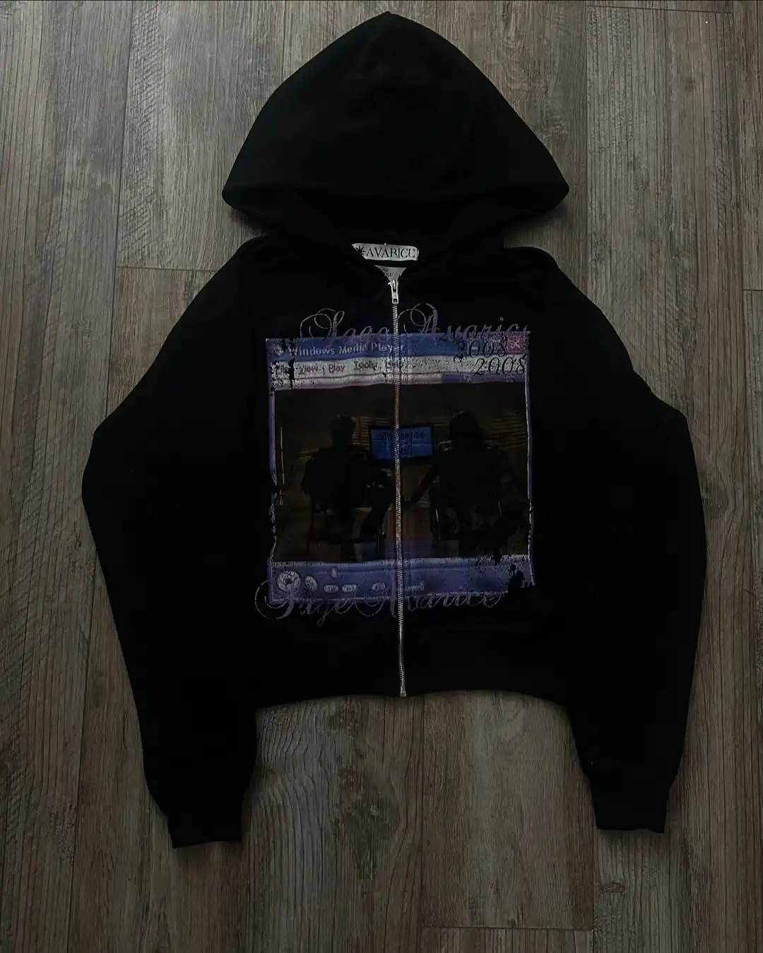 Mens Black Zip Up Hoodie Retro Movie Player Graphic Streetwear Casual Pullover Loose Fit Sweatshirt Mens Fashion Hip Hop Style