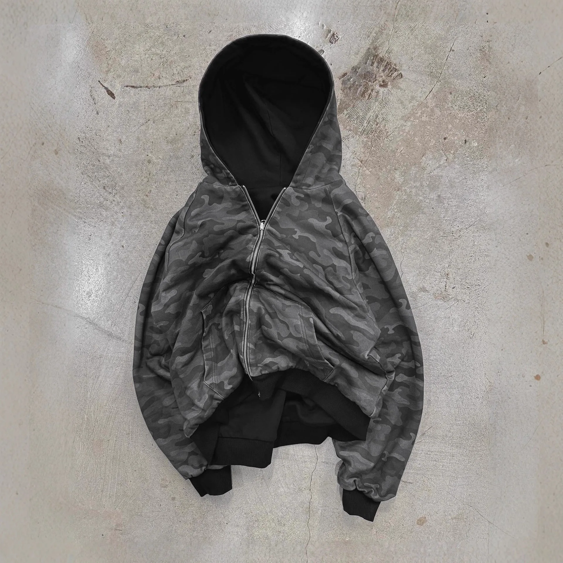 KAMEHARA American Retro Reversible Plaid Zipper Hoodie Sweatshirt Mens Womens Casual Plaid Hoodies Solid Color Lining Y2K 골프웨어