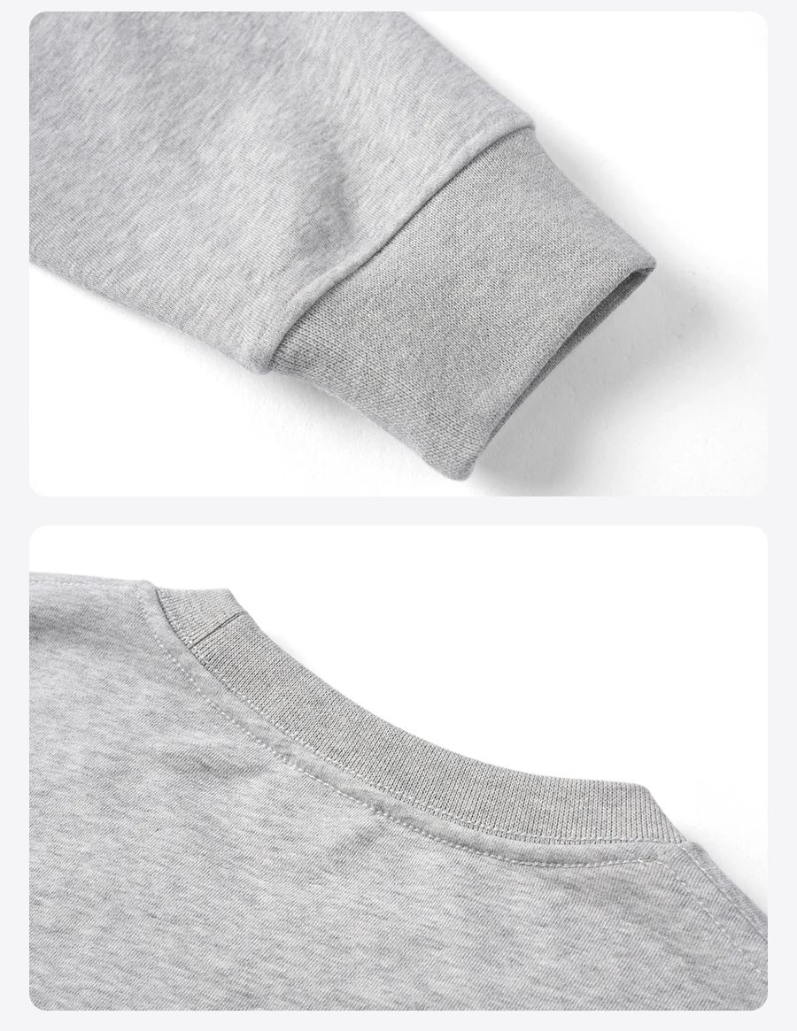 SIMWOOD 2026 Autumn Winter New Oversize 340gsm Warm Brushed Finish Lining Sweatshirts Men Embroidery Basic Running Pullover Tops
