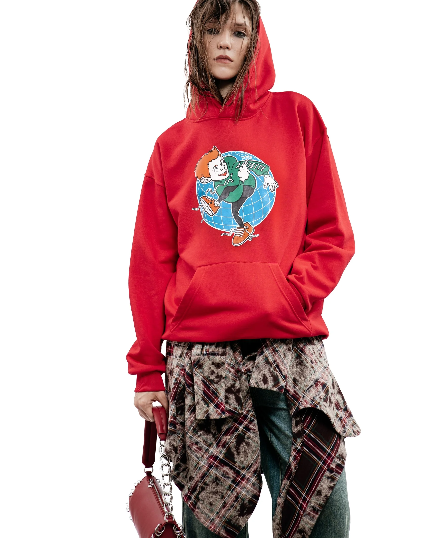 Harajuku Oversized Pullover Streetwear Men's Hoodies Antihipic Graphic Print Hooded Sweatshirts Hip Hop Tops Gothic Y2k Clothing