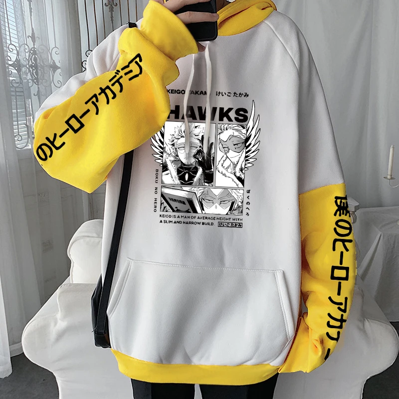 My Hero Academia Anime Hoodies Boku no Hero Academia Cool Eagle Boy Hawks Men Women Winter Long Sleeve Manga Harajuku Sweatshirt