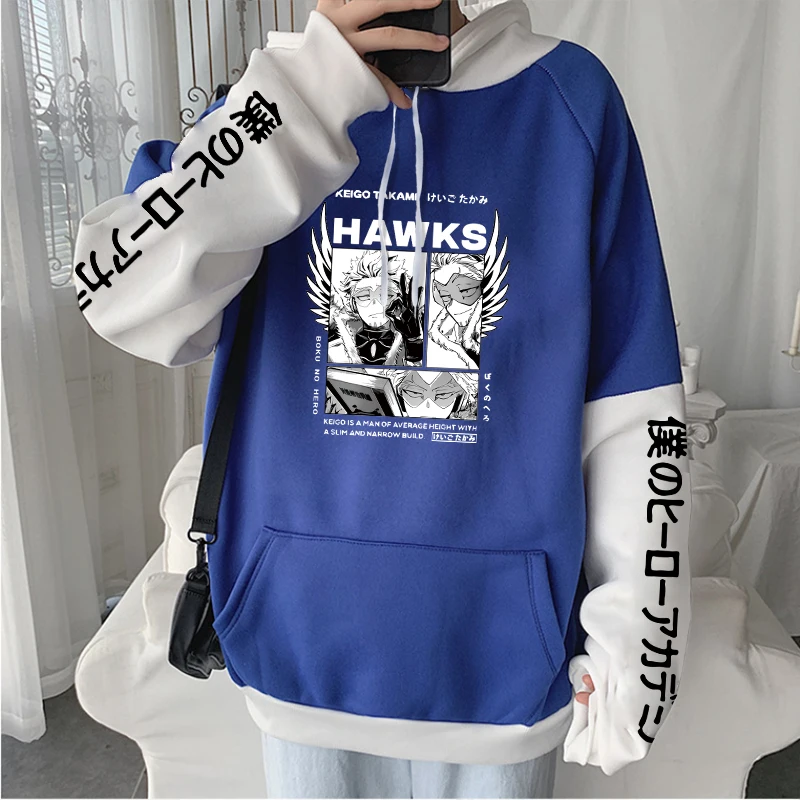 My Hero Academia Anime Hoodies Boku no Hero Academia Cool Eagle Boy Hawks Men Women Winter Long Sleeve Manga Harajuku Sweatshirt