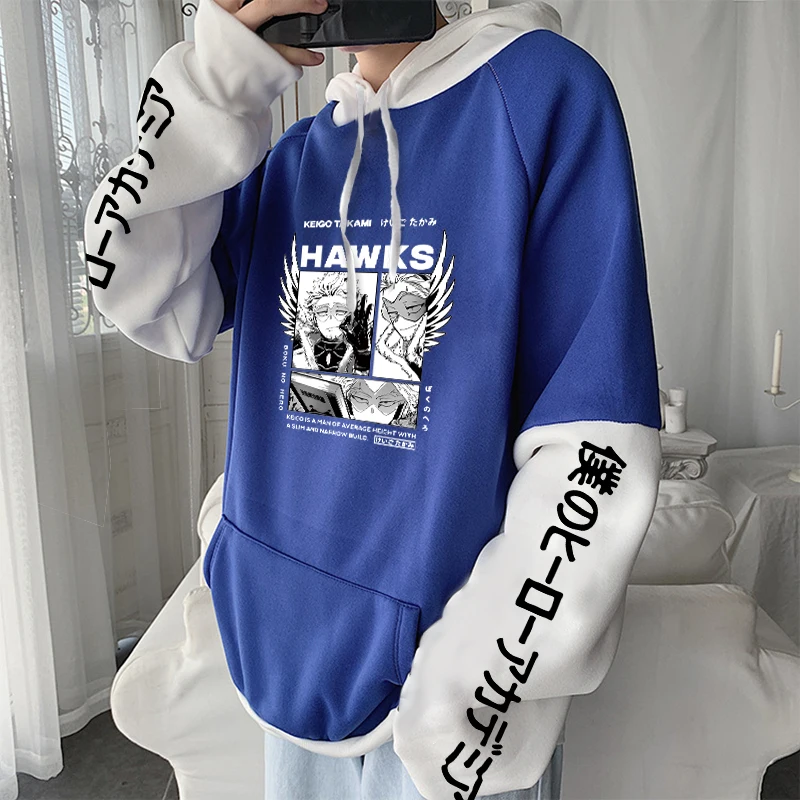 My Hero Academia Anime Hoodies Boku no Hero Academia Cool Eagle Boy Hawks Men Women Winter Long Sleeve Manga Harajuku Sweatshirt