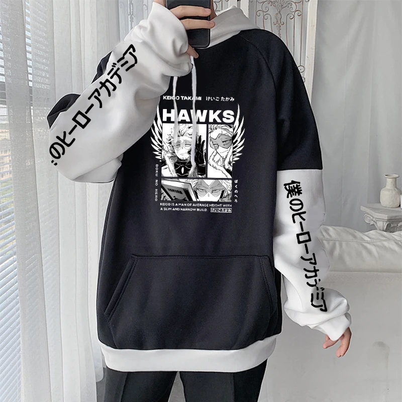 My Hero Academia Anime Hoodies Boku no Hero Academia Cool Eagle Boy Hawks Men Women Winter Long Sleeve Manga Harajuku Sweatshirt
