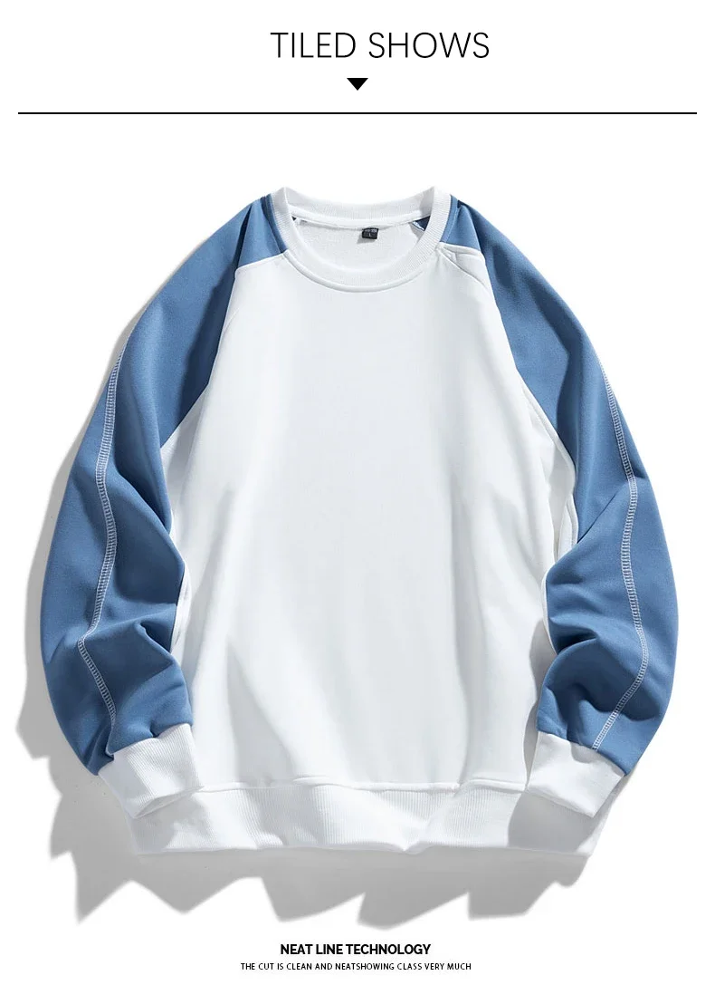 TFETTERS Brand 2026 Sweatshirts for Male Long Sleeve Loose O Neck Fashion Casual Pullover Man Motion Oversize Winter Clothing