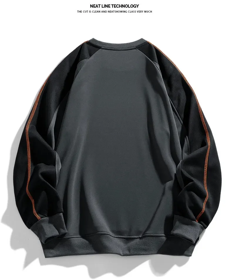 TFETTERS Brand 2026 Sweatshirts for Male Long Sleeve Loose O Neck Fashion Casual Pullover Man Motion Oversize Winter Clothing
