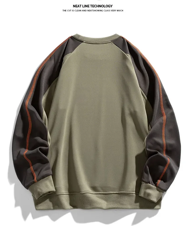TFETTERS Brand 2026 Sweatshirts for Male Long Sleeve Loose O Neck Fashion Casual Pullover Man Motion Oversize Winter Clothing