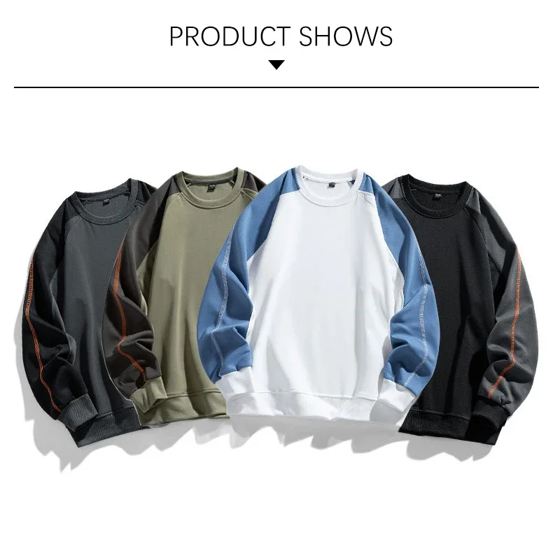 TFETTERS Brand 2026 Sweatshirts for Male Long Sleeve Loose O Neck Fashion Casual Pullover Man Motion Oversize Winter Clothing