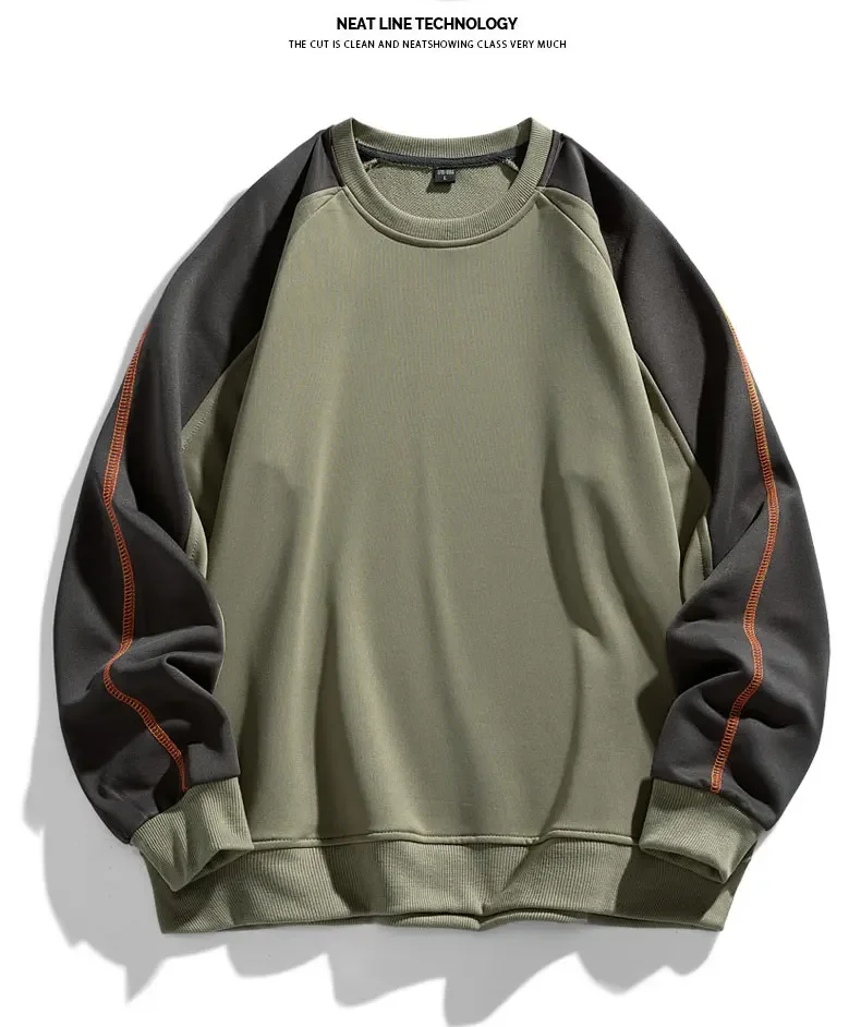 TFETTERS Brand 2026 Sweatshirts for Male Long Sleeve Loose O Neck Fashion Casual Pullover Man Motion Oversize Winter Clothing