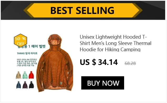 Unisex Lightweight Hooded T-Shirt Men's Long Sleeve Thermal Hoodie for Hiking Camping Cycling