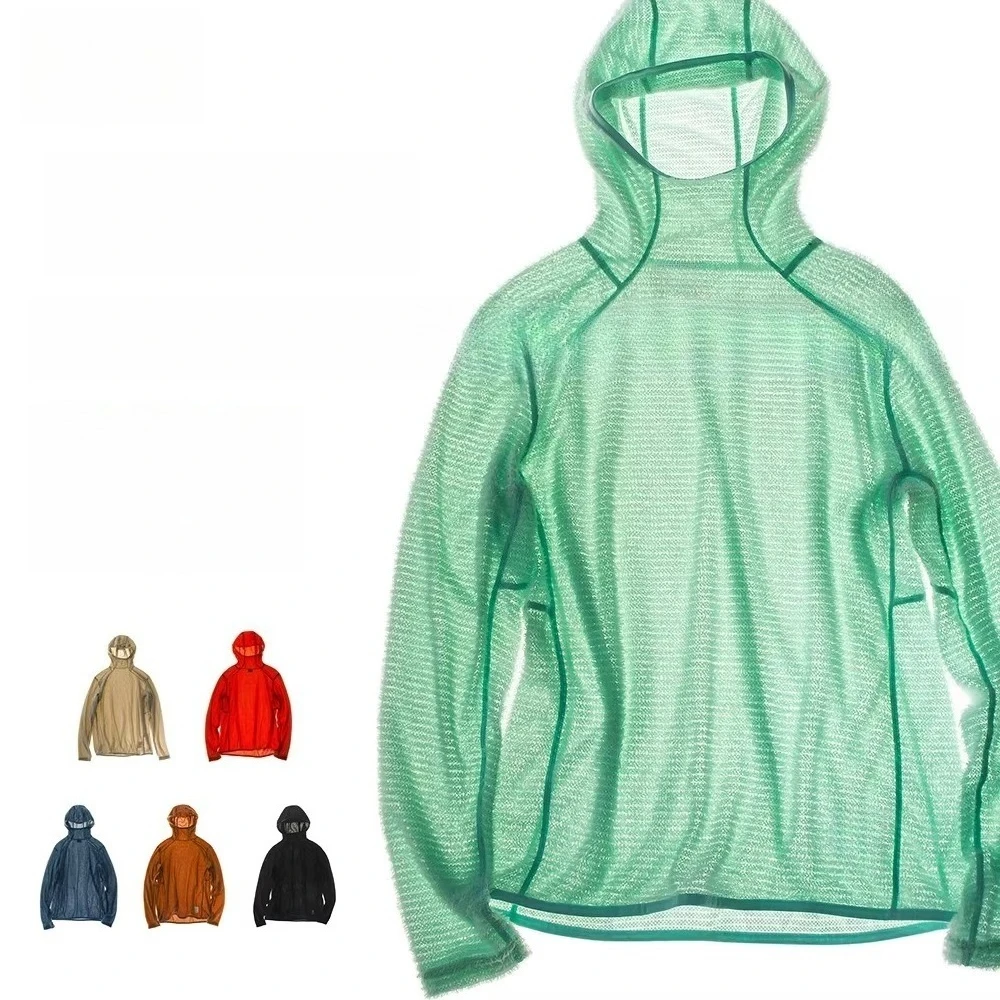 Unisex Lightweight Hooded T-Shirt Men's Long Sleeve Thermal Hoodie for Hiking Camping Cycling
