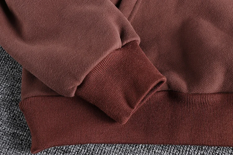 Autumn Winter American Retro 500g Heavyweight Hooded Hoodies Men's Pure Cotton Washed Youth Thickened Velvet Casual Sweatshirt