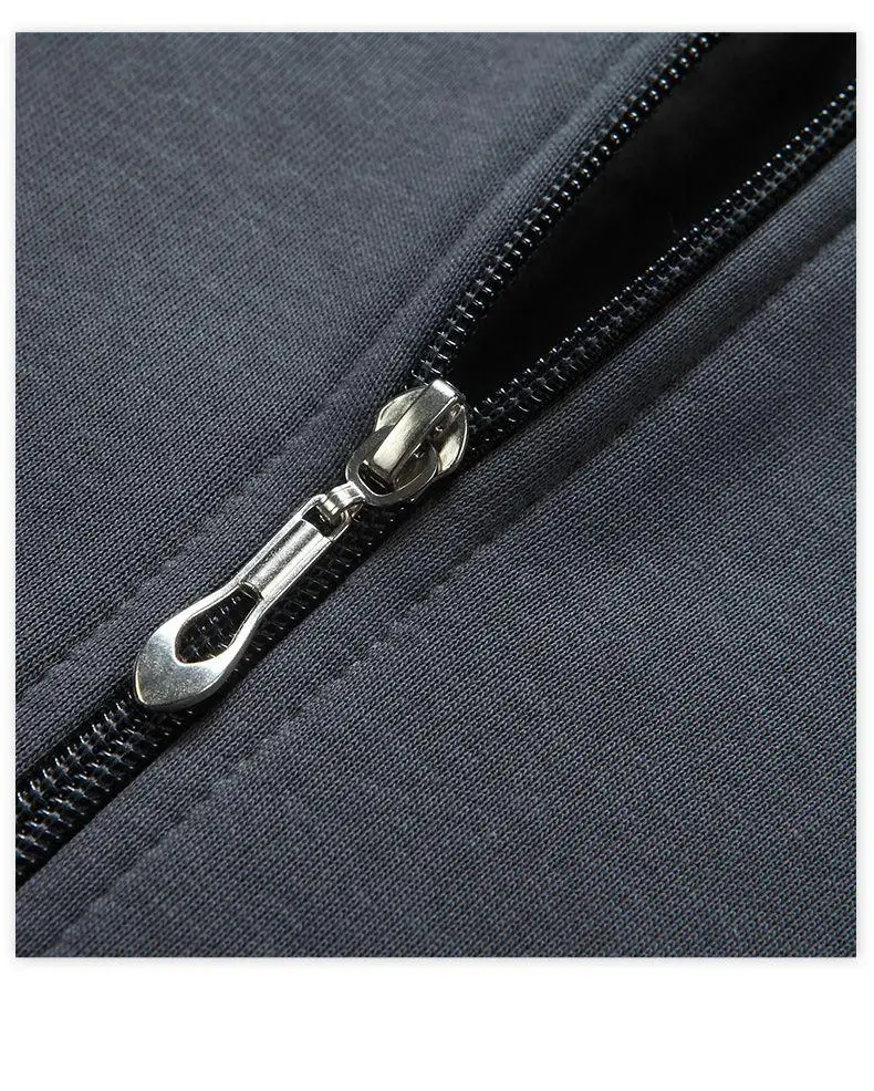Zipper Hooded Sweatshirt Autumn Winter Fleece-lined Warm Composite Cardigan Pure Cotton Casual Men Women Base Solid Color Y2k