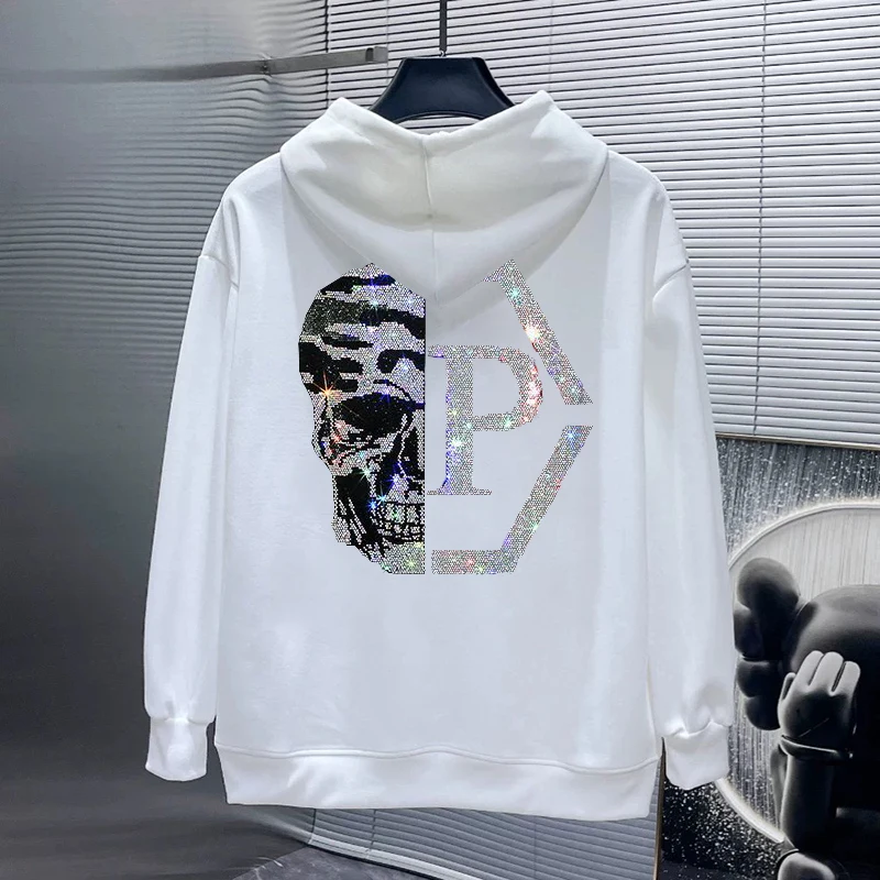 Hoodie Street Sports Cartoon Iron Drill Pattern Hoodie Casual Everything Plus Cashmere Fashion Hoodie