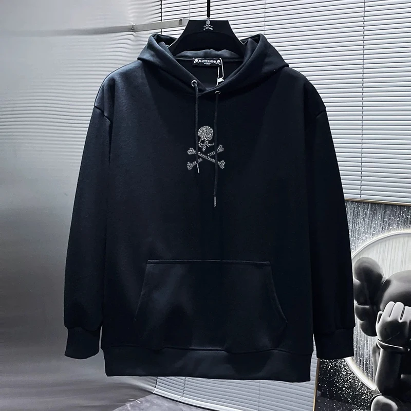 Hoodie Street Sports Cartoon Iron Drill Pattern Hoodie Casual Everything Plus Cashmere Fashion Hoodie