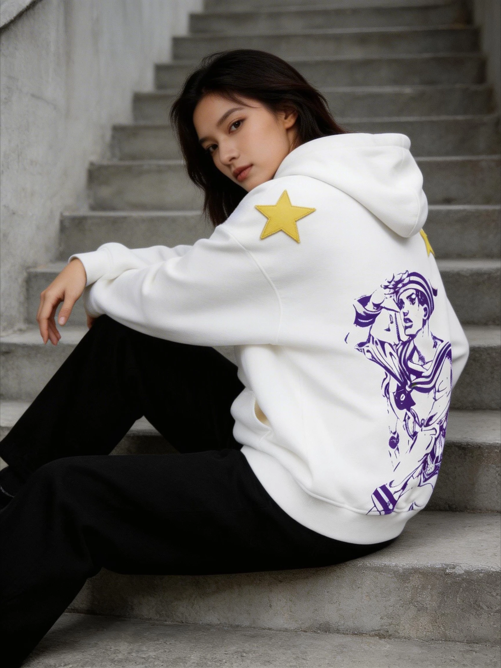 Jojo Bizarre Adventure Star Design Hoodies Women Men Zip Anime Hoodie Harajuku Streetwear Sweatshirt Y2k Men Clothing