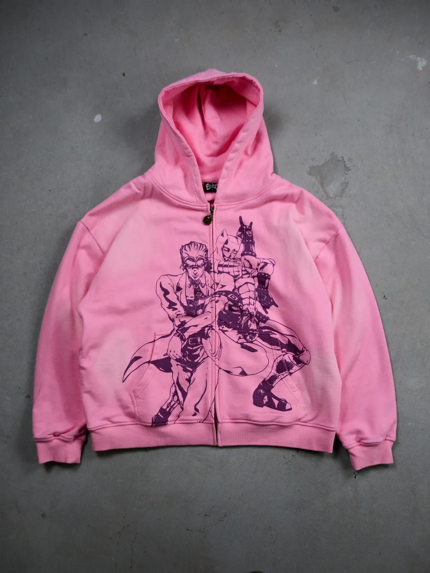 Jojo Bizarre Adventure Star Design Hoodies Women Men Zip Anime Hoodie Harajuku Streetwear Sweatshirt Y2k Men Clothing