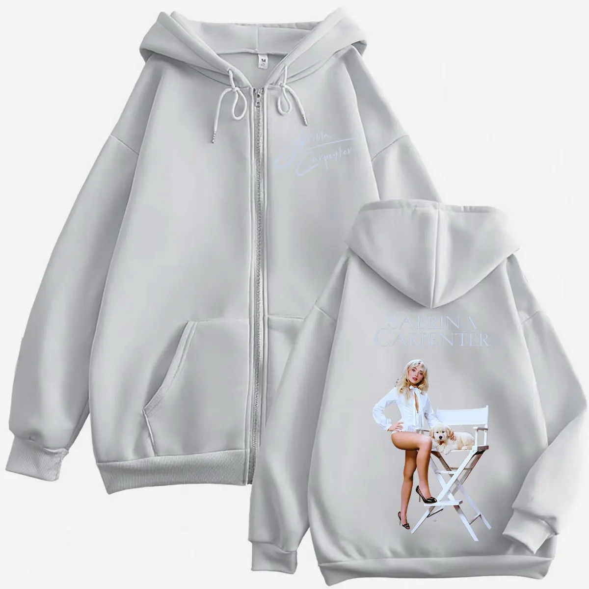 Singer Sabrina Carpenter Merch Zipper Hoodies Fashion Aesthetic Zip Up Pullovers Men's Women's Casual Long Sleeve Sweatshirts