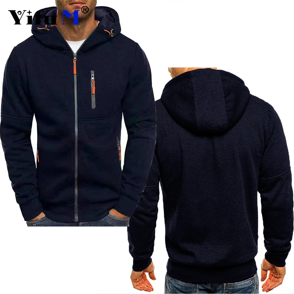 Custom Your Logo Men's Hoodies DIY Printed Sweatshirts Zipper for Male Hoody Sweatshirt Fleece Cardigan Hooded Jacket Autumn New