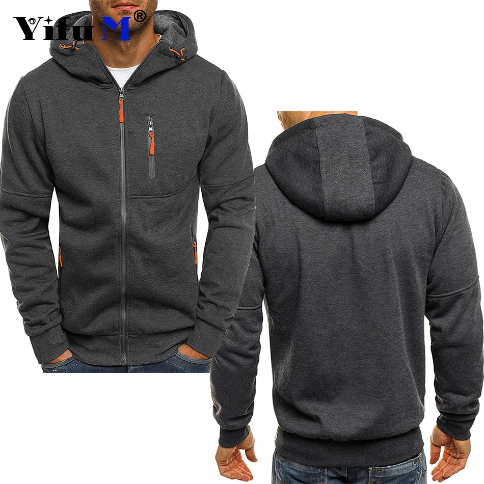 Custom Your Logo Men's Hoodies DIY Printed Sweatshirts Zipper for Male Hoody Sweatshirt Fleece Cardigan Hooded Jacket Autumn New