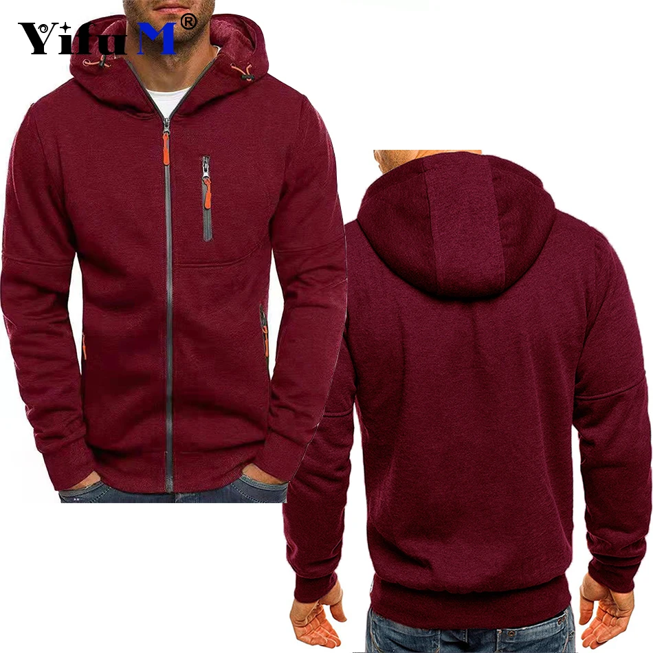 Custom Your Logo Men's Hoodies DIY Printed Sweatshirts Zipper for Male Hoody Sweatshirt Fleece Cardigan Hooded Jacket Autumn New