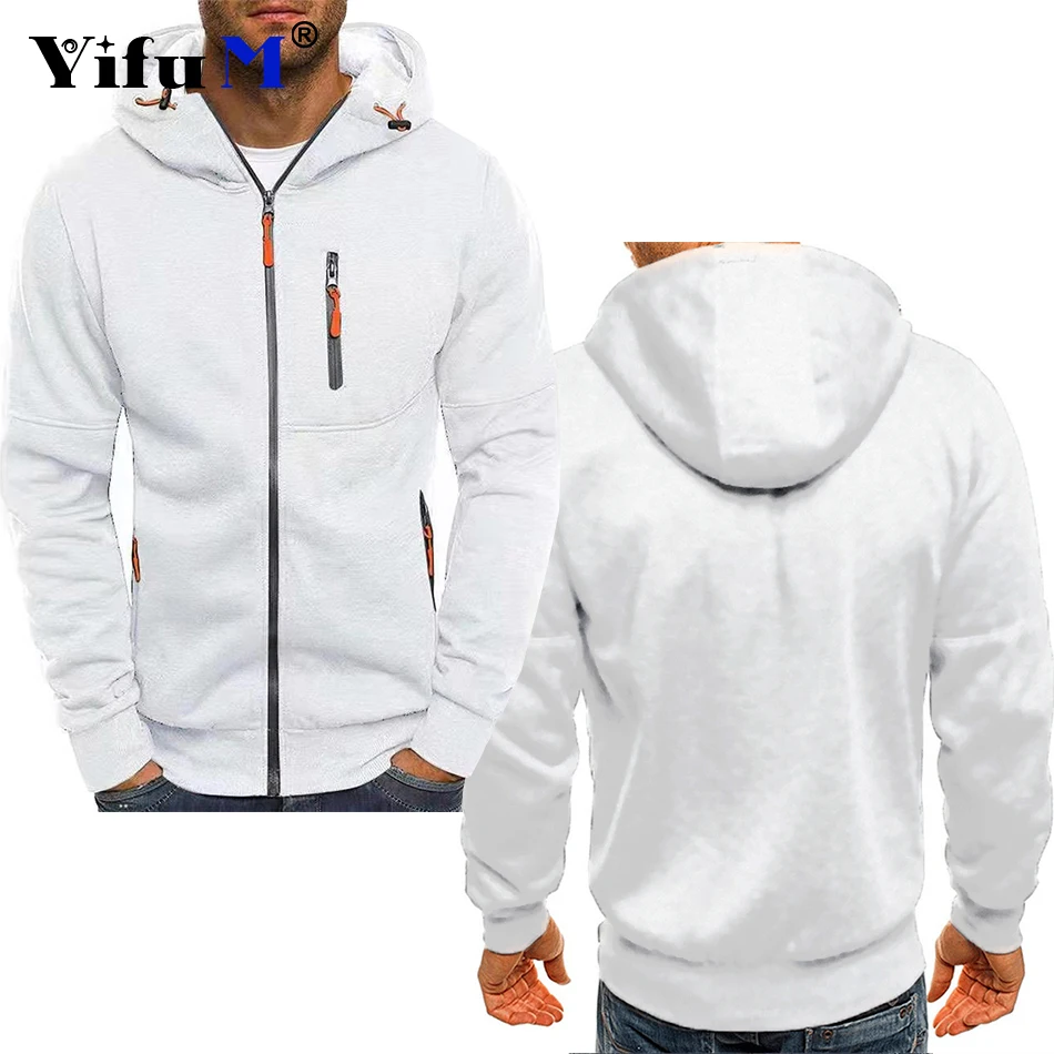 Custom Your Logo Men's Hoodies DIY Printed Sweatshirts Zipper for Male Hoody Sweatshirt Fleece Cardigan Hooded Jacket Autumn New
