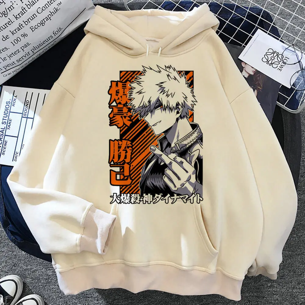 Anime My Hero Academia Bakugo Katsuki hoodies clothes for teens female tracksuits streetwear print design designer sweatshirt