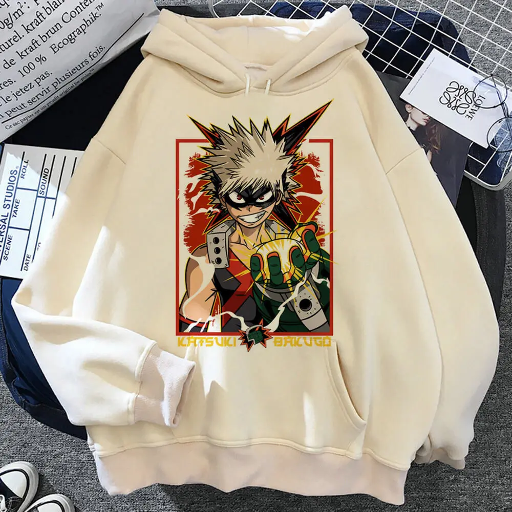 Anime My Hero Academia Bakugo Katsuki hoodies clothes for teens female tracksuits streetwear print design designer sweatshirt