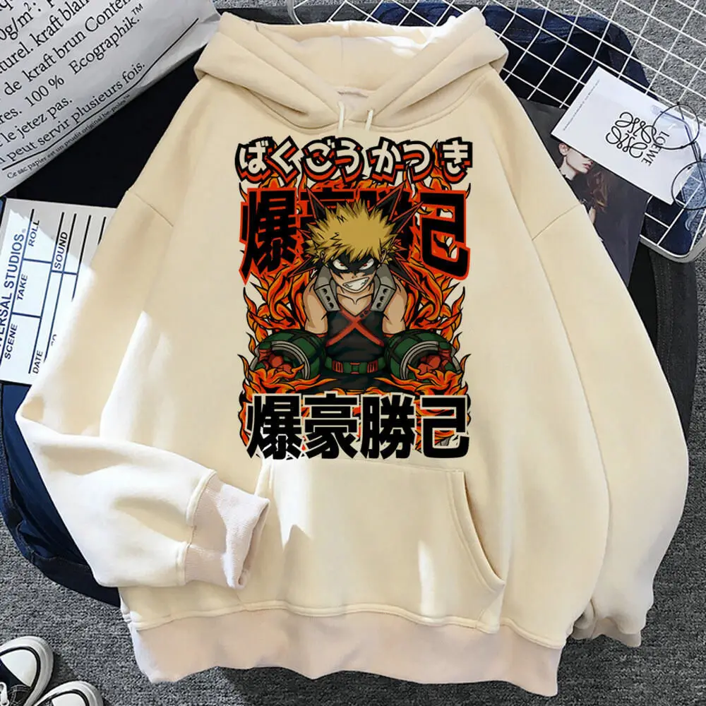 Anime My Hero Academia Bakugo Katsuki hoodies clothes for teens female tracksuits streetwear print design designer sweatshirt