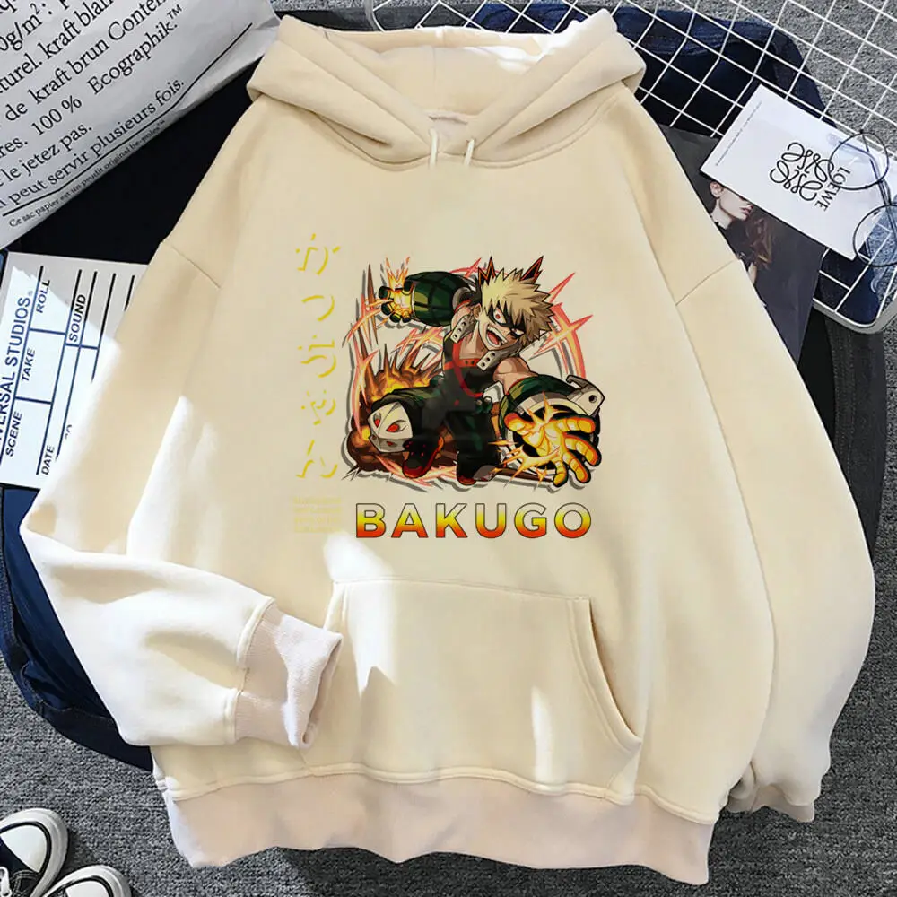 Anime My Hero Academia Bakugo Katsuki hoodies clothes for teens female tracksuits streetwear print design designer sweatshirt