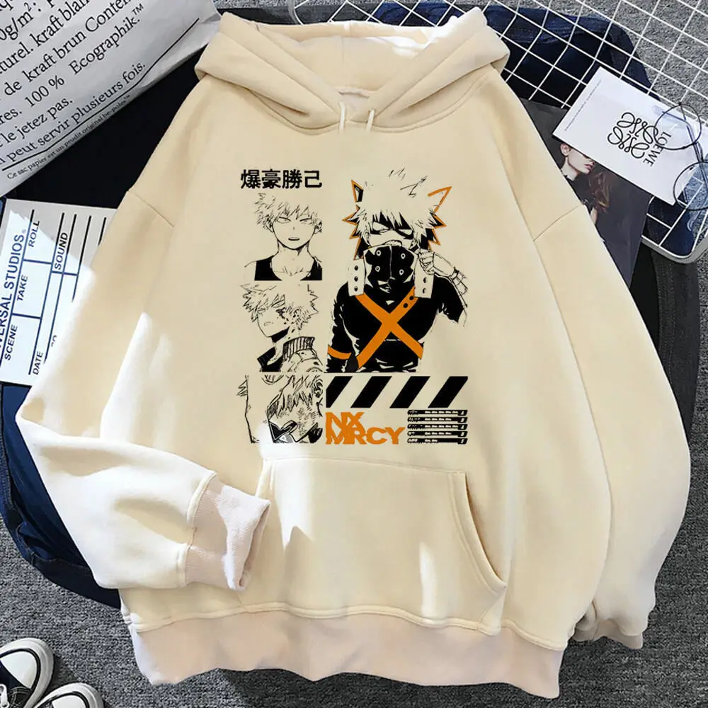 Anime My Hero Academia Bakugo Katsuki hoodies clothes for teens female tracksuits streetwear print design designer sweatshirt