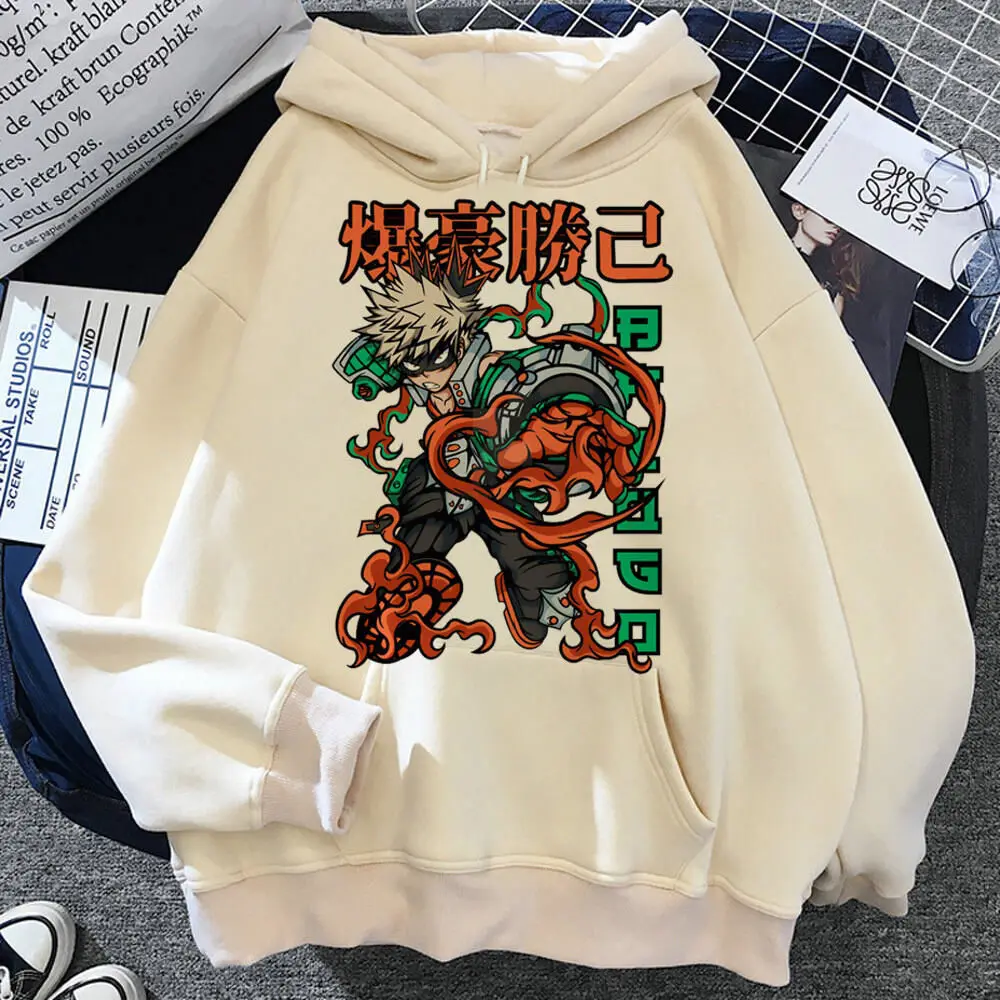 Anime My Hero Academia Bakugo Katsuki hoodies clothes for teens female tracksuits streetwear print design designer sweatshirt
