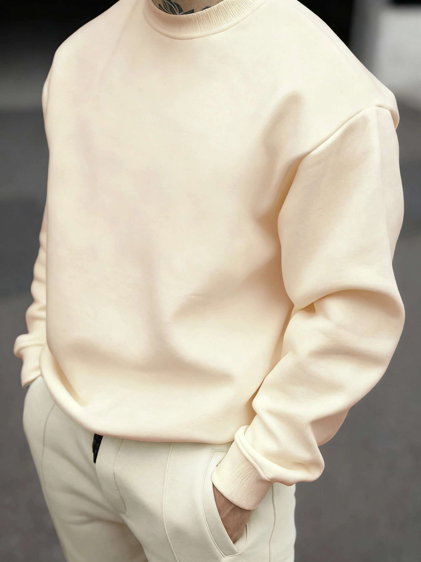 Mens Soft Autumn Sweatshirts Street Business Pullovers Comfortable Basics Tops Sport Casual Sportswears Daily All-Match Clothing