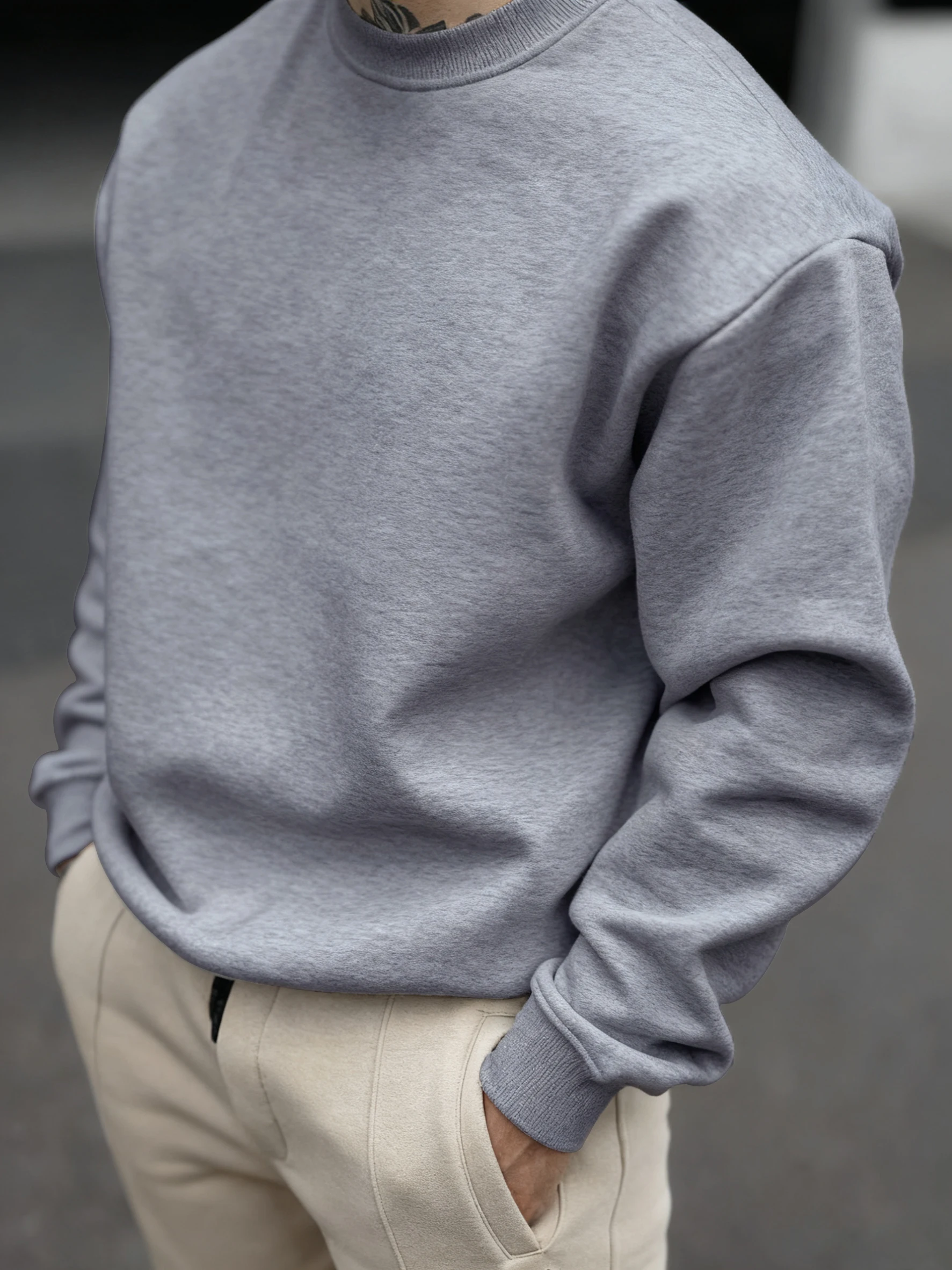 Mens Soft Autumn Sweatshirts Street Business Pullovers Comfortable Basics Tops Sport Casual Sportswears Daily All-Match Clothing