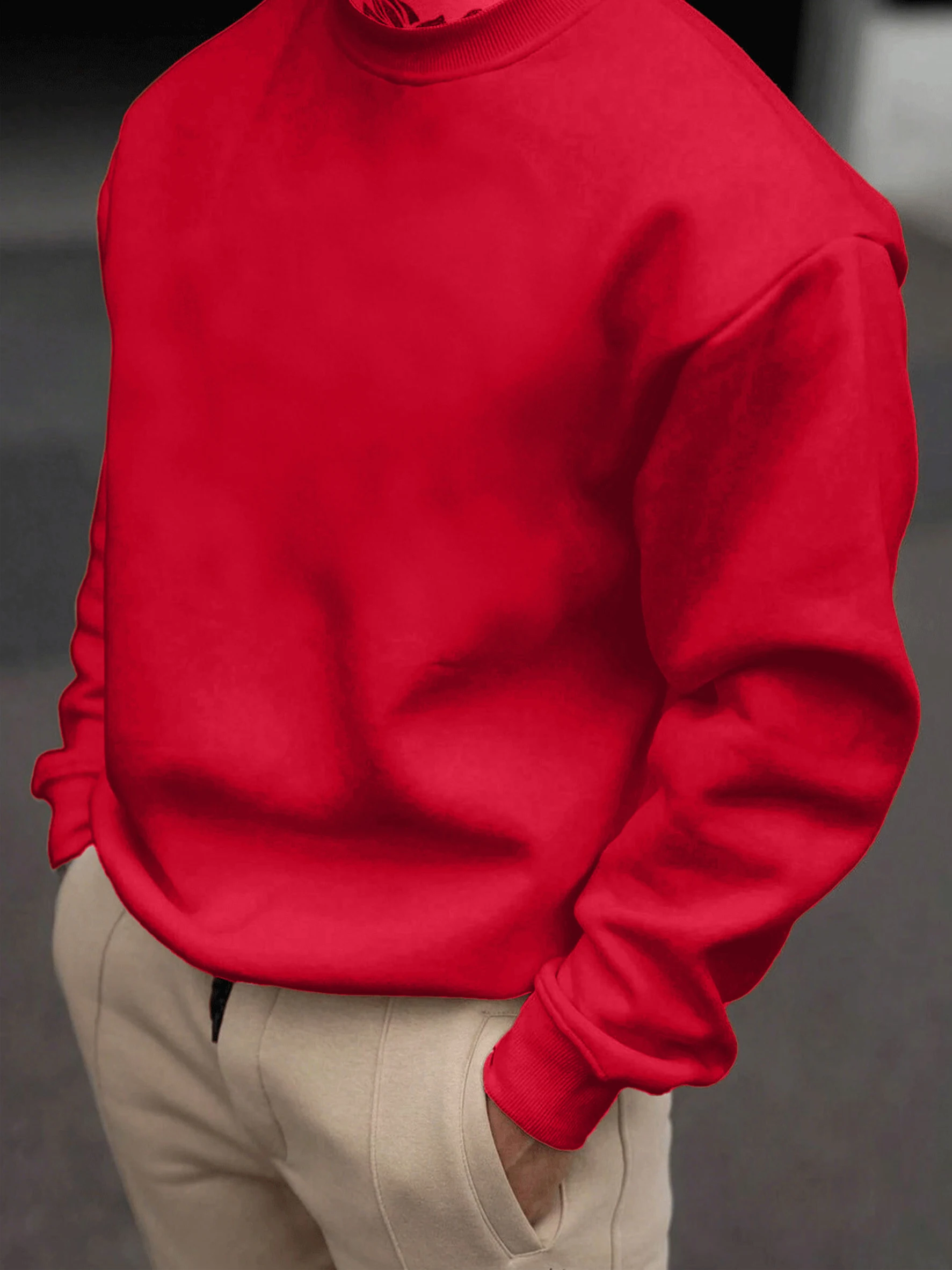 Mens Soft Autumn Sweatshirts Street Business Pullovers Comfortable Basics Tops Sport Casual Sportswears Daily All-Match Clothing
