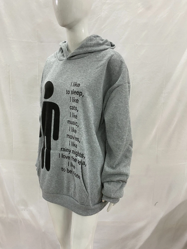 American Y2K Harajuku Street Vintage Autumn and Winter Trend, Unique Hip-Hop Punk Print for Men and Women, Hoodie