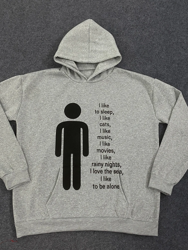 American Y2K Harajuku Street Vintage Autumn and Winter Trend, Unique Hip-Hop Punk Print for Men and Women, Hoodie