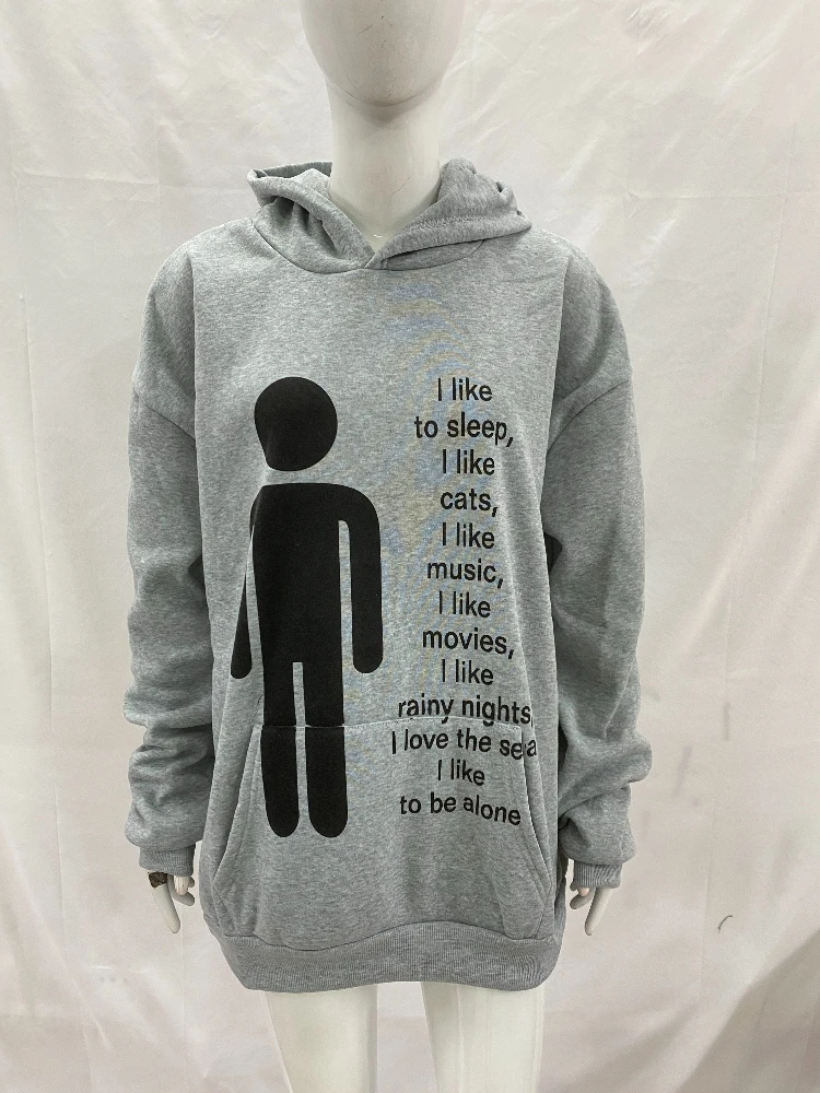 American Y2K Harajuku Street Vintage Autumn and Winter Trend, Unique Hip-Hop Punk Print for Men and Women, Hoodie