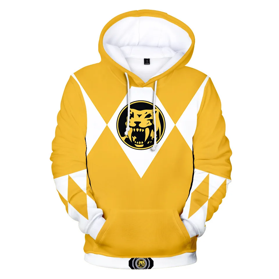 Game Mighty Morphin 3d Digital Printing Hoodie Men/Women/Kids Cosplay Costume Party Sportswear Oversize Jacket Zipper Hoodies
