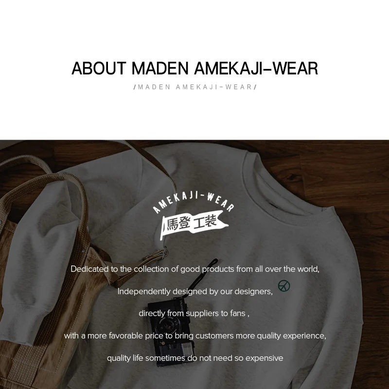 Maden Casual Gray Round-Neck Hoodie Fleece-Lined Sweatshirt Basic Loose Fit Undershirt for Men's Autumn and Winter Warm Tops