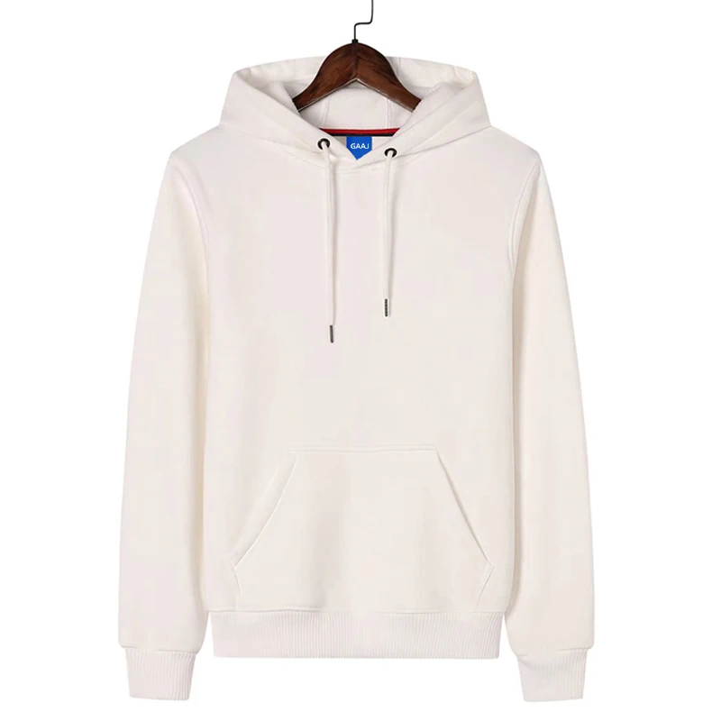 GAAJ Hoodie Premium 100% Cotton 450g Heavyweight Warm Thick Fleece Winter Solid Coat Casual Hood Sweatshirt Men Women Clothes