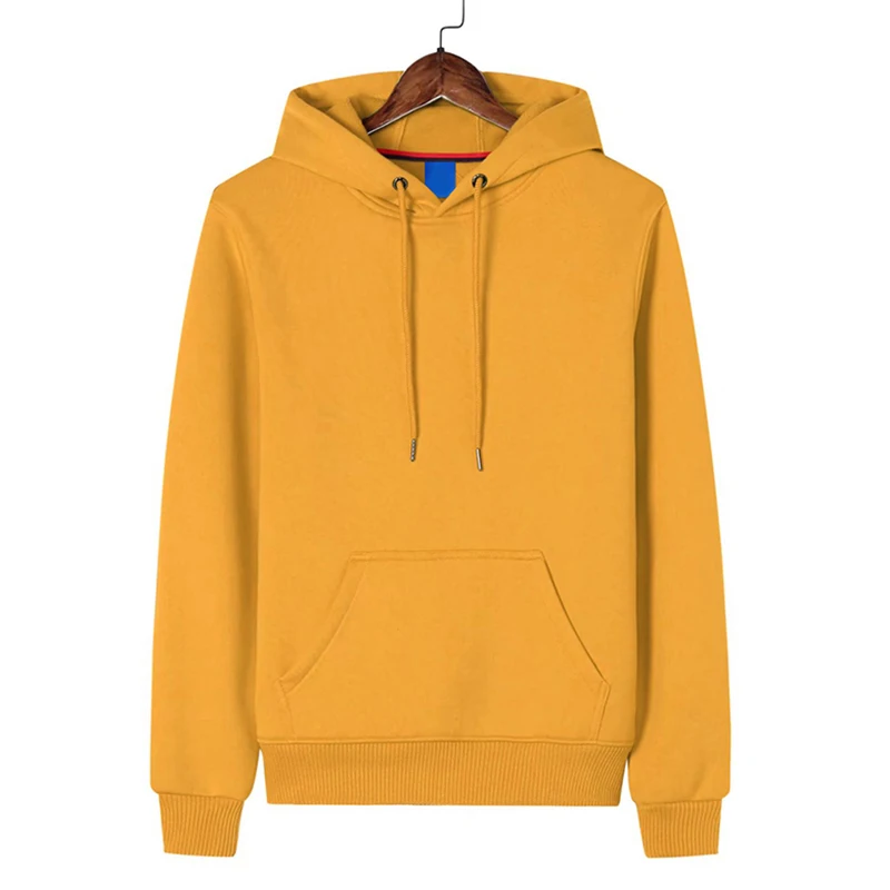 GAAJ Hoodie Premium 100% Cotton 450g Heavyweight Warm Thick Fleece Winter Solid Coat Casual Hood Sweatshirt Men Women Clothes